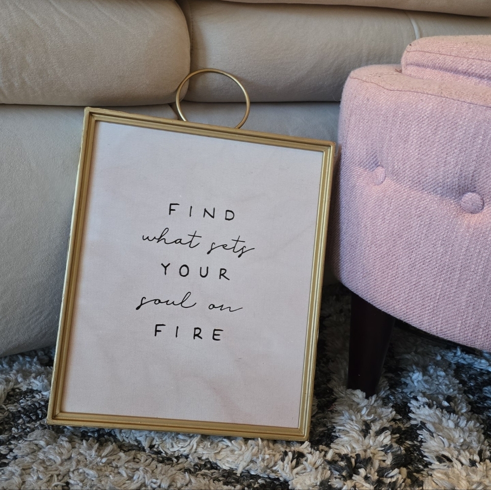 Gold Framed Inspirational Wall Art